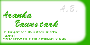 aranka baumstark business card